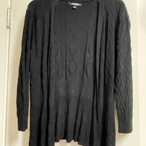 Lightweight Black Cardigan Sweater Large